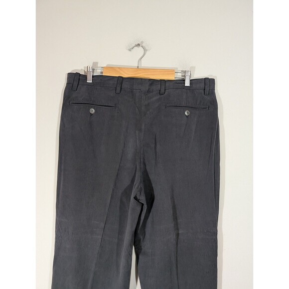 Tommy Bahama Mens Charcoal Silk Blend Straight Leg Pants Sz 36 Lightweight Relax - Picture 4 of 9